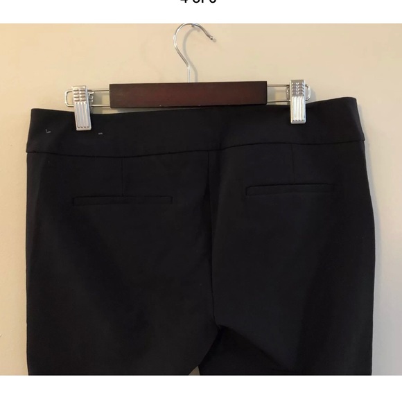 Ann Taylor NWOT Petite Black W/ Blue Strip Pants - Picture 4 of 6